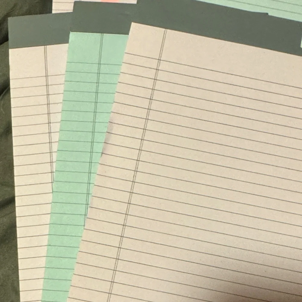 ★ Tru Red Legal Pads Assorted Colors Lined Writing Notepads Set of 8